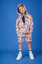 Bluza z kapturem na zamek Brzoskwiniowy Delfin - obrazek 4