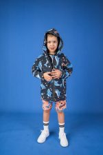 Bluza z kapturem na zamek Czarny Delfin - obrazek 2