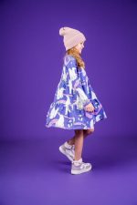 Sukienka marszczona Fioletowy Niedźwiedź Polarny - obrazek 8