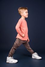 Longsleeve Brzoskwiniowy Basic - obrazek 2