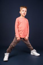 Longsleeve Brzoskwiniowy Basic - obrazek 3