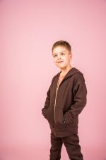 Bluza z kapturem Czekoladowa Basic - obrazek 2