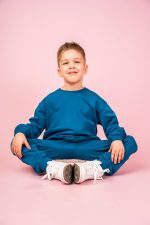 Bluza bez kaptura Turkusowa Basic - obrazek 3