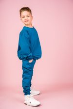 Bluza bez kaptura Turkusowa Basic - obrazek 5