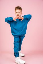 Bluza bez kaptura Turkusowa Basic - obrazek 6