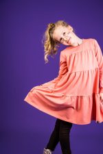 Peach LS A-line dress - Image 3