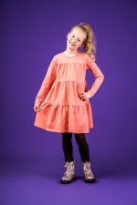 Peach LS A-line dress - Image 4