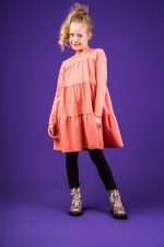 Peach LS A-line dress - Image 5