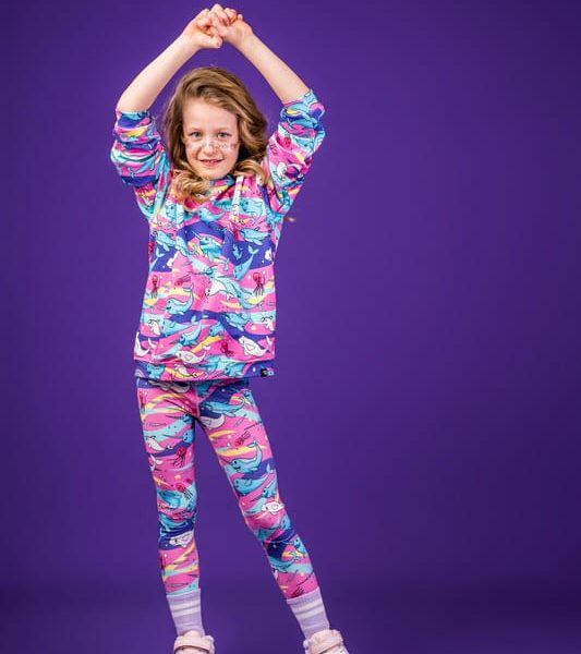 Legginsy Różowy Narwal