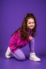 Legginsy Ściągaczowe Lila 98/104 - obrazek 2