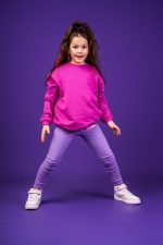 Legginsy Ściągaczowe Lila 98/104 - obrazek 4