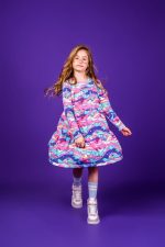 Sukienka marszczona Różowy Narwal - obrazek 8