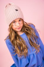 Czapka Różowa z wełny merino MULESING FREE - obrazek 2