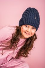 Czapka Granatowa z wełny merino MULESING FREE - obrazek 2