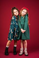 Sukienka marszczona Zielony Renifer - obrazek 7