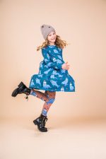 Sukienka marszczona Turkusowy Mors - obrazek 6