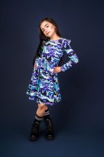 Sukienka z długim rękawem Zorza Polarna - obrazek 2