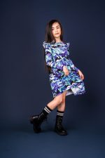 Sukienka z długim rękawem Zorza Polarna - obrazek 4