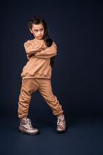 Bluza bez kaptura Beżowa Basic - obrazek 3