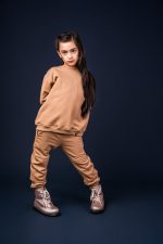 Bluza bez kaptura Beżowa Basic - obrazek 4