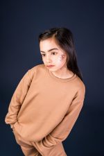 Bluza bez kaptura Beżowa Basic - obrazek 7