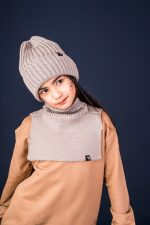 Czapka Beżowa z wełny merino MULESING FREE - obrazek 4