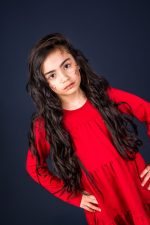 Red LS A-line dress - Image 4