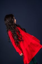 Red LS A-line dress - Image 7