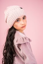 Czapka Różowa z wełny merino MULESING FREE - obrazek 3