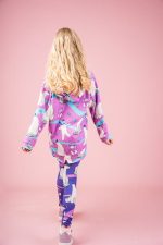 Legginsy Fioletowy Niedźwiedź Polarny - obrazek 3