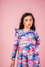 Sukienka z długim rękawem Różowy Narwal - obrazek 6