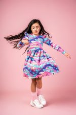 Sukienka z długim rękawem Różowy Narwal - obrazek 7