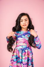 Sukienka z długim rękawem Różowy Narwal - obrazek 9