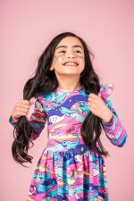 Sukienka z długim rękawem Różowy Narwal - obrazek 10