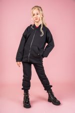 Bluza z kapturem Czarna Basic - obrazek 2