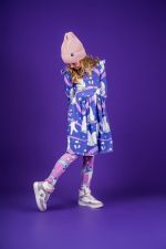 Sukienka z długim rękawem Fioletowy Niedźwiedź Polarny - obrazek 3