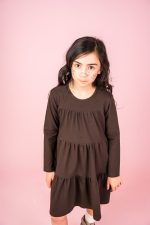 Sukienka marszczona Czekoladowa Basic - obrazek 11