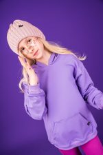 Czapka Różowa z wełny merino MULESING FREE - obrazek 4