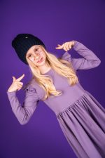 Czapka Granatowa z wełny merino MULESING FREE - obrazek 3