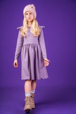 Sukienka z długim rękawem Wrzosowa Basic - obrazek 3