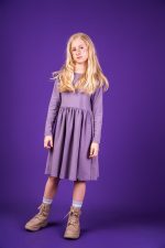 Sukienka z długim rękawem Wrzosowa Basic - obrazek 5