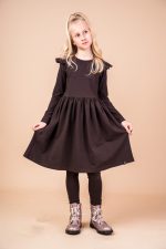 Sukienka z długim rękawem Czekoladowa Basic - obrazek 5