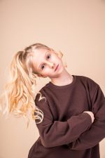 Bluza bez kaptura Czekoladowa Basic - obrazek 4