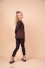 Bluza bez kaptura Czekoladowa Basic - obrazek 7