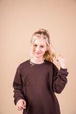 Bluza bez kaptura Czekoladowa Basic - obrazek 8