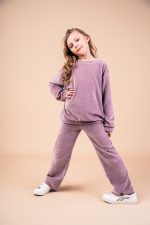 Dzwony Welurowe Brudny Róż - obrazek 3