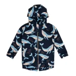 Navy Whale Zip Hoodie