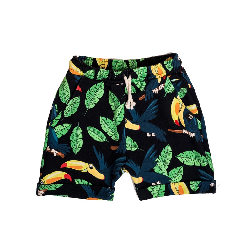 ss24shtobl Black Toucan Shorts - Image 1