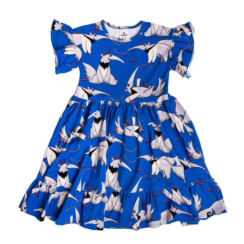 ss24spanbl Anteater Frilled Dress - Image 1
