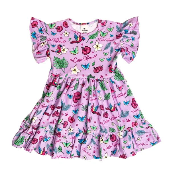 Costa Rica Lilac Frilled Dress